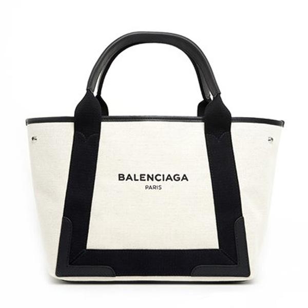 18SS【BALENCIAGA】ネイビー カバ トートバッグ Sサイズ/Black 8071114